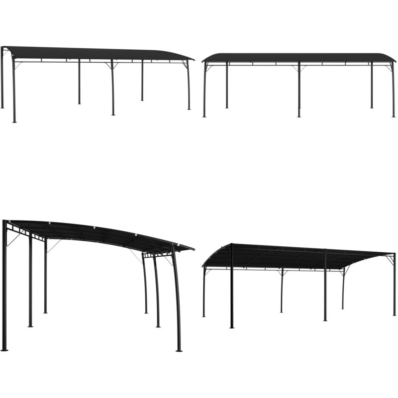 Auvent pare-soleil de jardin 6x3x2,55 m Anthracite - Abri Jardin - Auvent Jardin - Parasol Jardin - Tente Jardin - Espace Détente Extérieur - Home &
