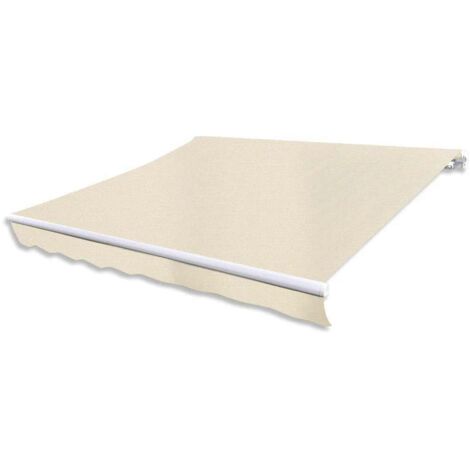 Auvent pliable manuel 300 cm Crème vidaXL