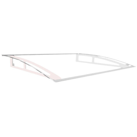 AUVENT PORTE D'ENTRÉE CAROLINE - Coloris - Blanc, Longueur - 140 cm, Profondeur totale - 100 cm