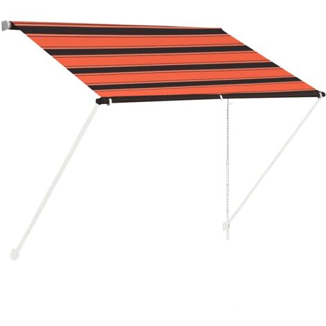 Auvent rétractable 100x150 cm Orange et marron