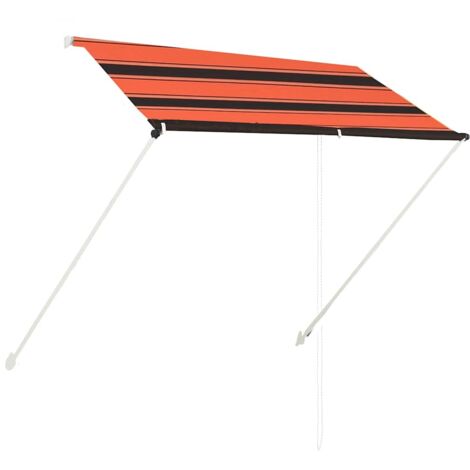 Auvent rétractable 200x150 cm Orange et marron