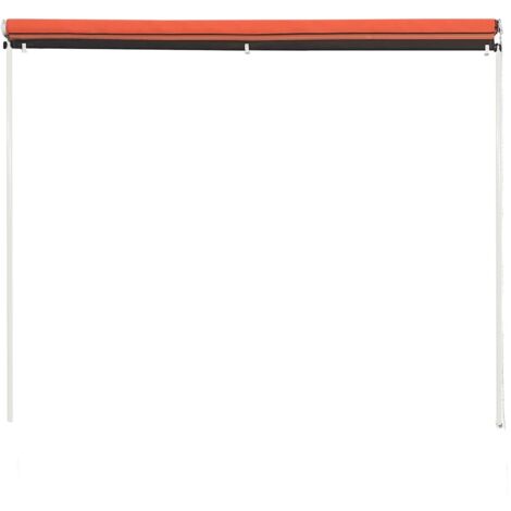 Auvent rétractable 250x150 cm Orange et marron