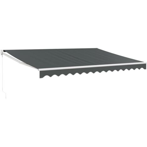 Auvent rétractable anthracite 4x3 m tissu et aluminium