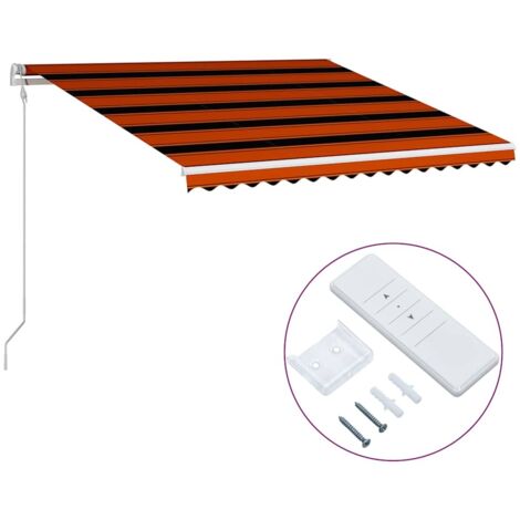 Auvent rétractable automatique 400x300 cm Orange et marron