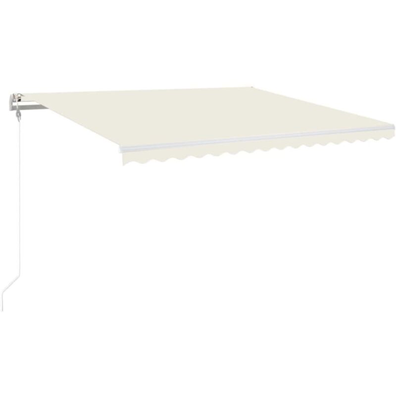 vidaXL Auvent rétractable automatique 450x350 cm Crème