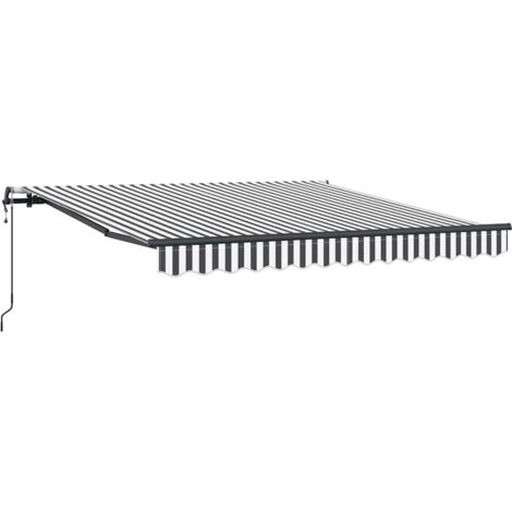 Auvent rétractable automatique anthracite et blanc 300x250 cm