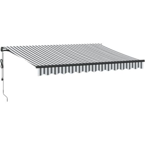 Auvent rétractable automatique anthracite et blanc 350x250 cm