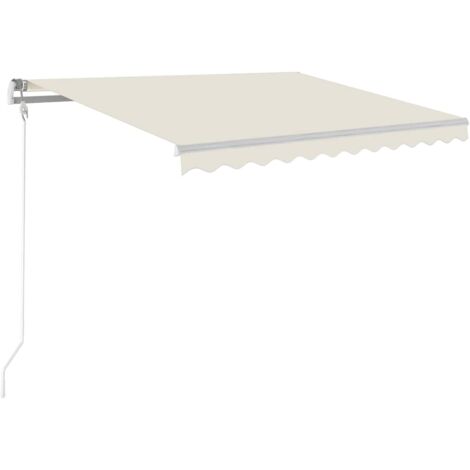 Auvent rétractable automatique - Auvent de jardin Soleil imperméable 300x250 cm Crème BV613958 - BonneVie