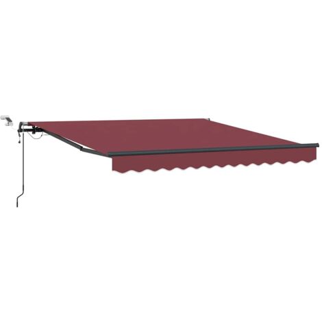 Auvent rétractable automatique avec LED bordeaux 300x250 cm