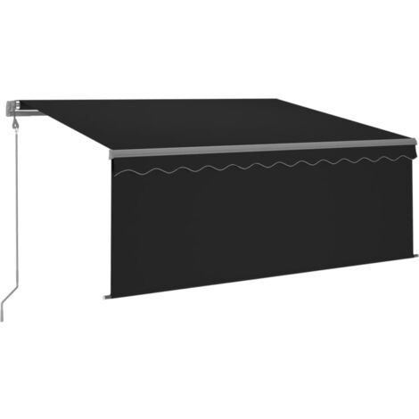 Auvent rétractable automatique avec store 3x2,5 m Anthracite