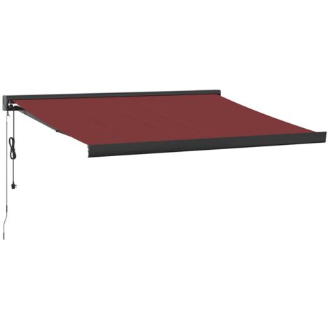 Auvent rétractable automatique bordeaux 350x250 cm