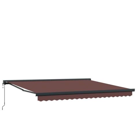 Auvent rétractable automatique marron 400x300 cm