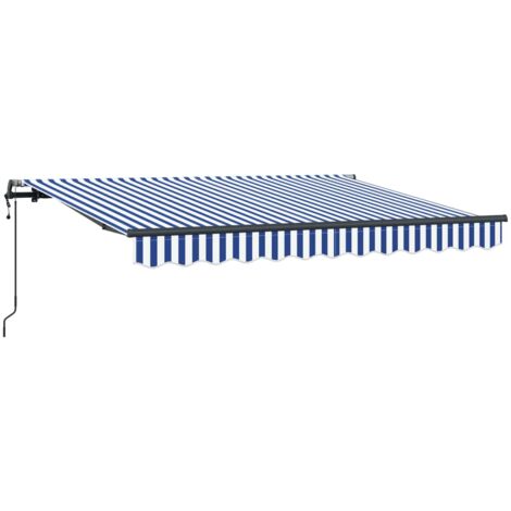 Auvent Rétractable Bleu 250 x 200 cm tissu