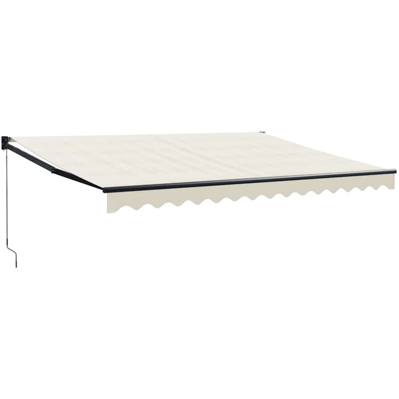 Auvent rétractable crème 4x3 m tissu et aluminium