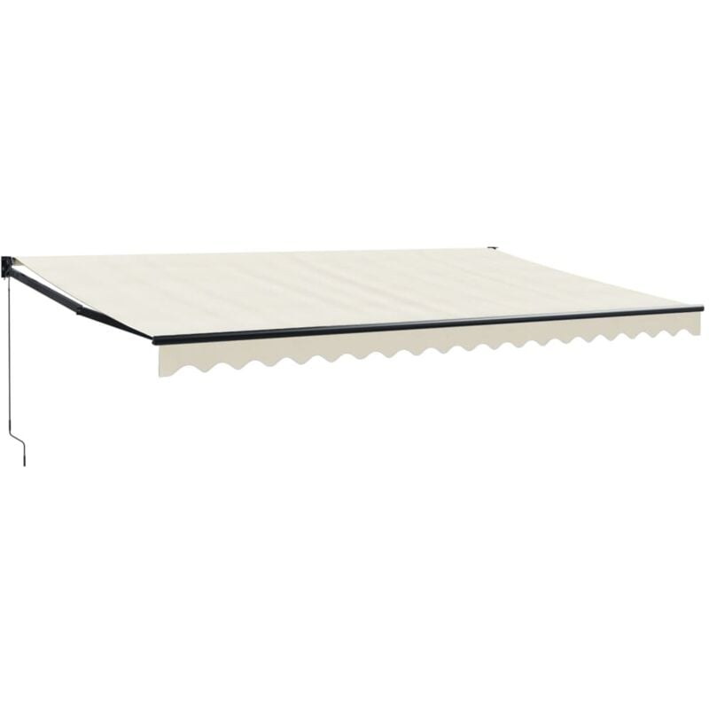 Auvent rétractable crème 5x3 m tissu et aluminium Vidaxl