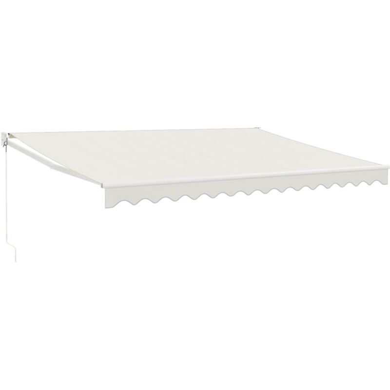 Auvent rétractable crème 4,5x3 m tissu et aluminium vidaXL