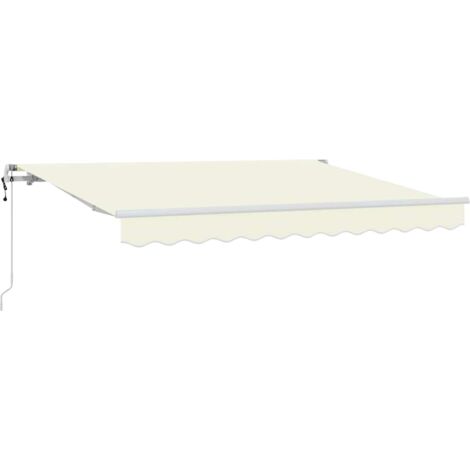 Auvent Rétractable Crème 250 x 200 cm Polyester et Aluminium vidaXL