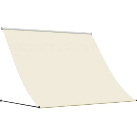 Auvent rétractable crème 250x150 m tissu et acier