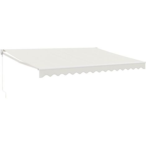 Auvent rétractable crème 4,5x3 m tissu et aluminium