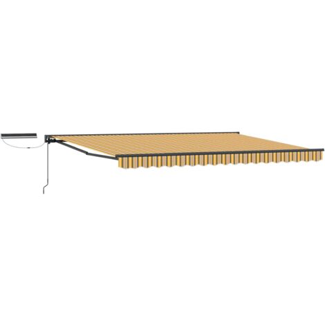 Auvent rétractable électrique Jaune, Gris, Anthracite 5 × 3,5 m vidaXL