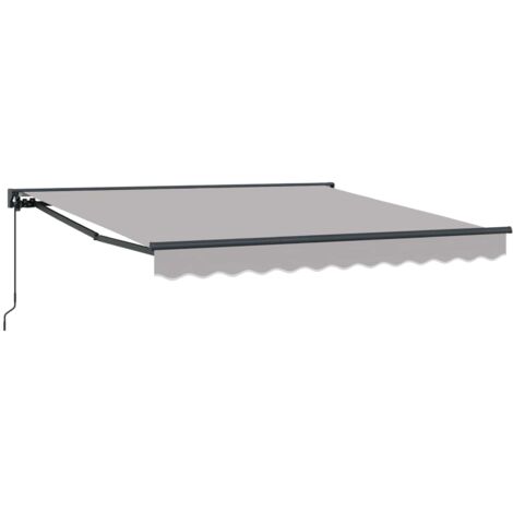 Auvent Rétractable Gris clair 300 x 250 cm Aluminium et Tissu