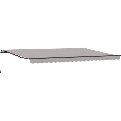 Auvent Rétractable Gris clair 500 ×300 cm tissu vidaXL