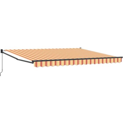 Auvent Rétractable jaune et orange 400 × 300 cm Polyester vidaXL