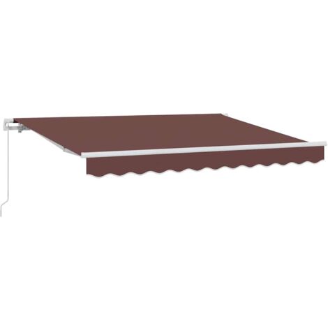 Auvent Rétractable Marron 250 x 200 cm tissu