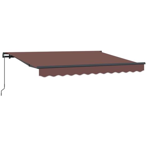 Auvent Rétractable Marron 250 x 200 cm tissu