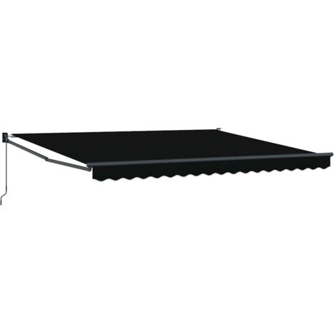 Auvent Rétractable Noir 400 × 300 cm Polyester et Aluminium vidaXL