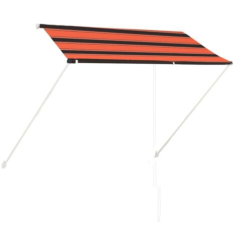 Auvent rétractable-Store banne 250x150 cm Orange et marron