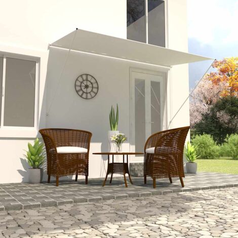 Auvent rétractable-Store banne 350x150 cm Crème