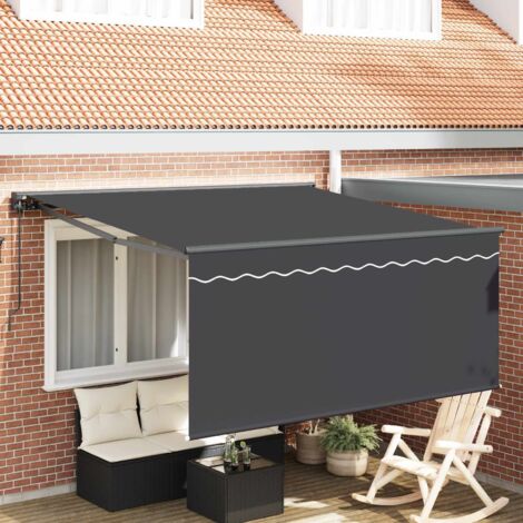 Auvent rétractable-Store banne Anthracite 300 x 250 cm