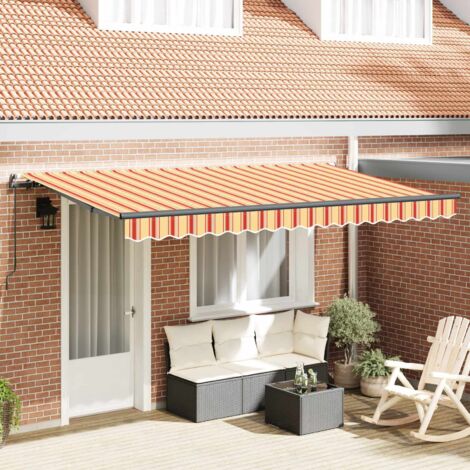 Auvent Rétractable-Store banne Jaune 400 x 200 cm tissu 969508