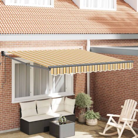 Auvent Rétractable-Store banne Multicolore 350 x 250 cm 296412