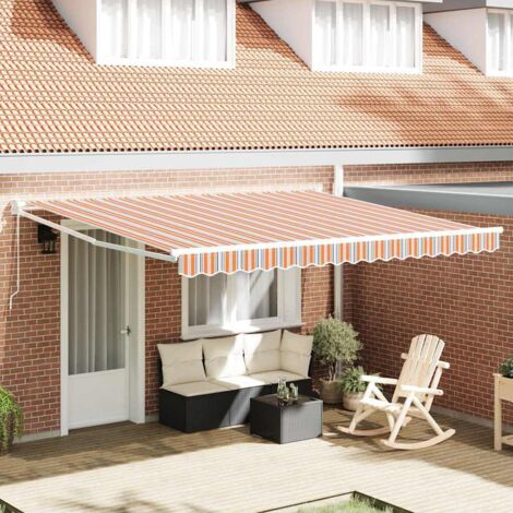 Auvent Rétractable-Store banne Multicolore 400 × 300 cm 471003