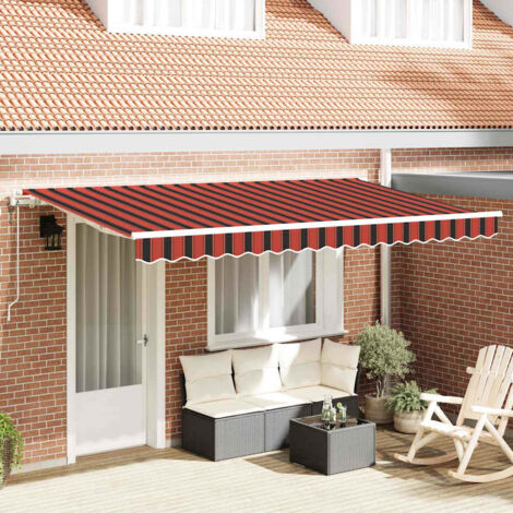 Auvent Rétractable-Store banne Orange 350 x 200 cm tissu 480435