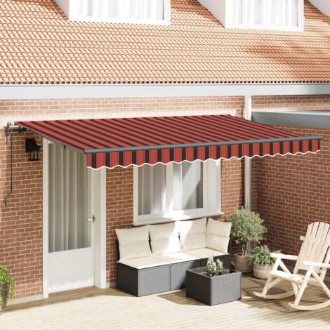Auvent Rétractable-Store banne Orange 350 x 200 cm tissu 494230