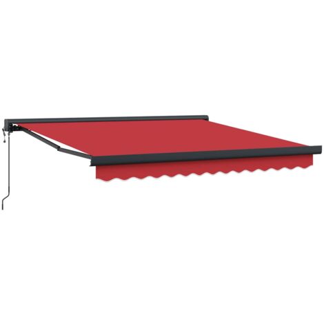 Auvent Rouge 300 x 250 x 165 cm Polyester et Aluminium