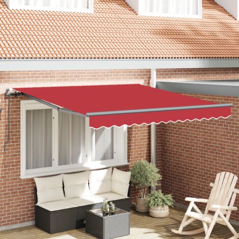 Auvent rouge Rouge 350 x 250 cm tissu vidaXL