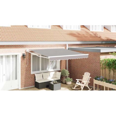 Auvent-Store banne Gris clair 300 x 250 x 165 cm Polyester 287558