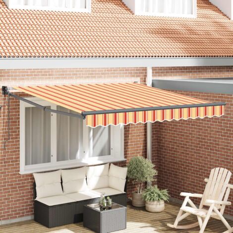 Auvent-Store banne Jaune et Orange 350 x 250 x 165 cm Polyester 703854