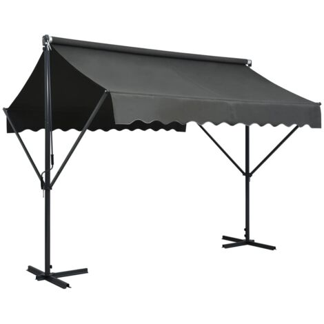Auvent sur pied 300 x 300 cm Anthracite
