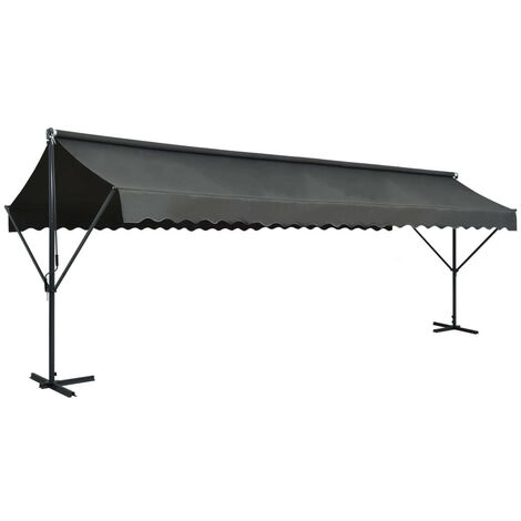 Auvent sur pied 600 x 300 cm Anthracite