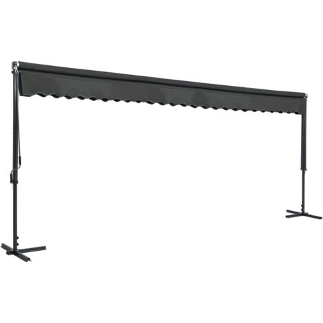 Auvent sur pied 600 x 300 cm Anthracite