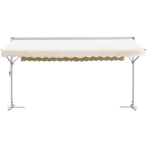 Auvent sur pied 600 x 300 cm Crème