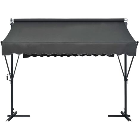 Auvent sur pied - Auvent de jardin Soleil imperméable 300 x 300 cm Anthracite BV325809 - BonneVie