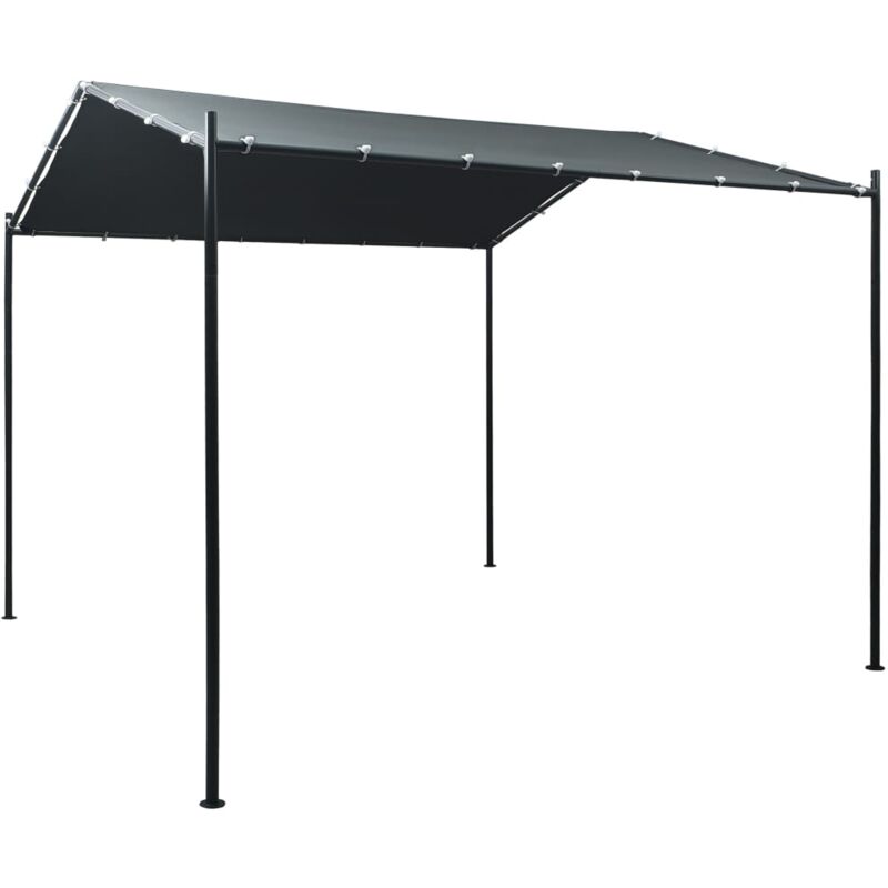 Auvent tente belvédère 3x3 m Acier Anthracite