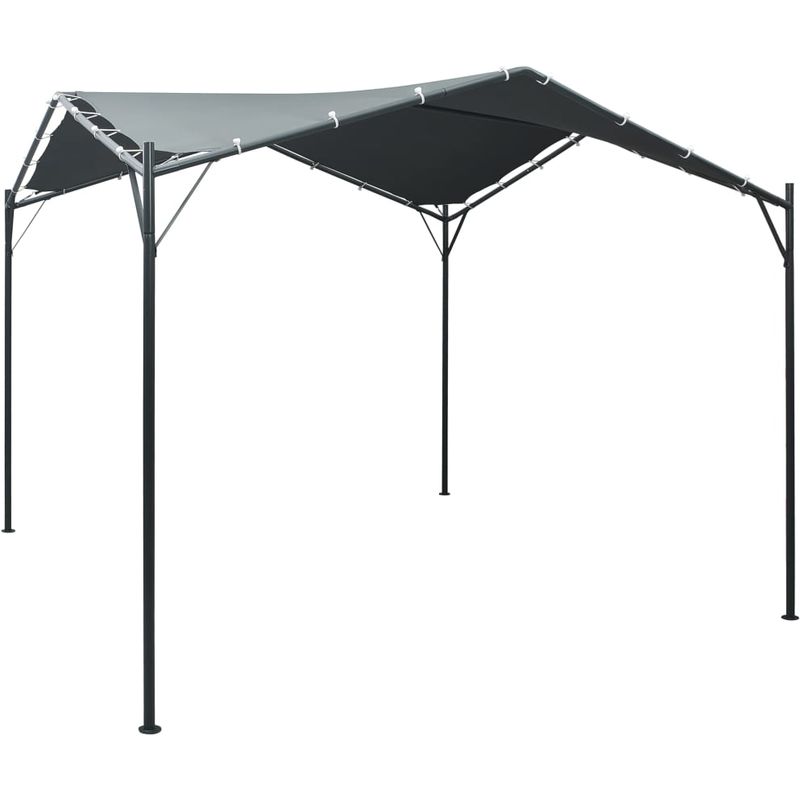 Auvent tente belvedere 3x3 m Acier Anthracite