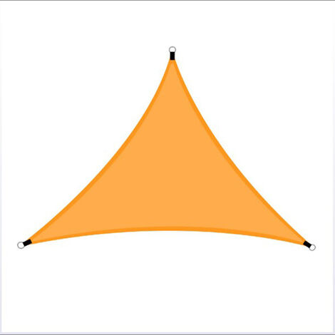 Auvent Triangulaire de Voiles d'ombrage,BR-Vie 3x3x3m Voile d'ombrage Imperméable Couverture d'auvent de Bloc UV Auvent Résistant et Respirant pour Jardin Terrasse Balcon Piscine Camping,Orange